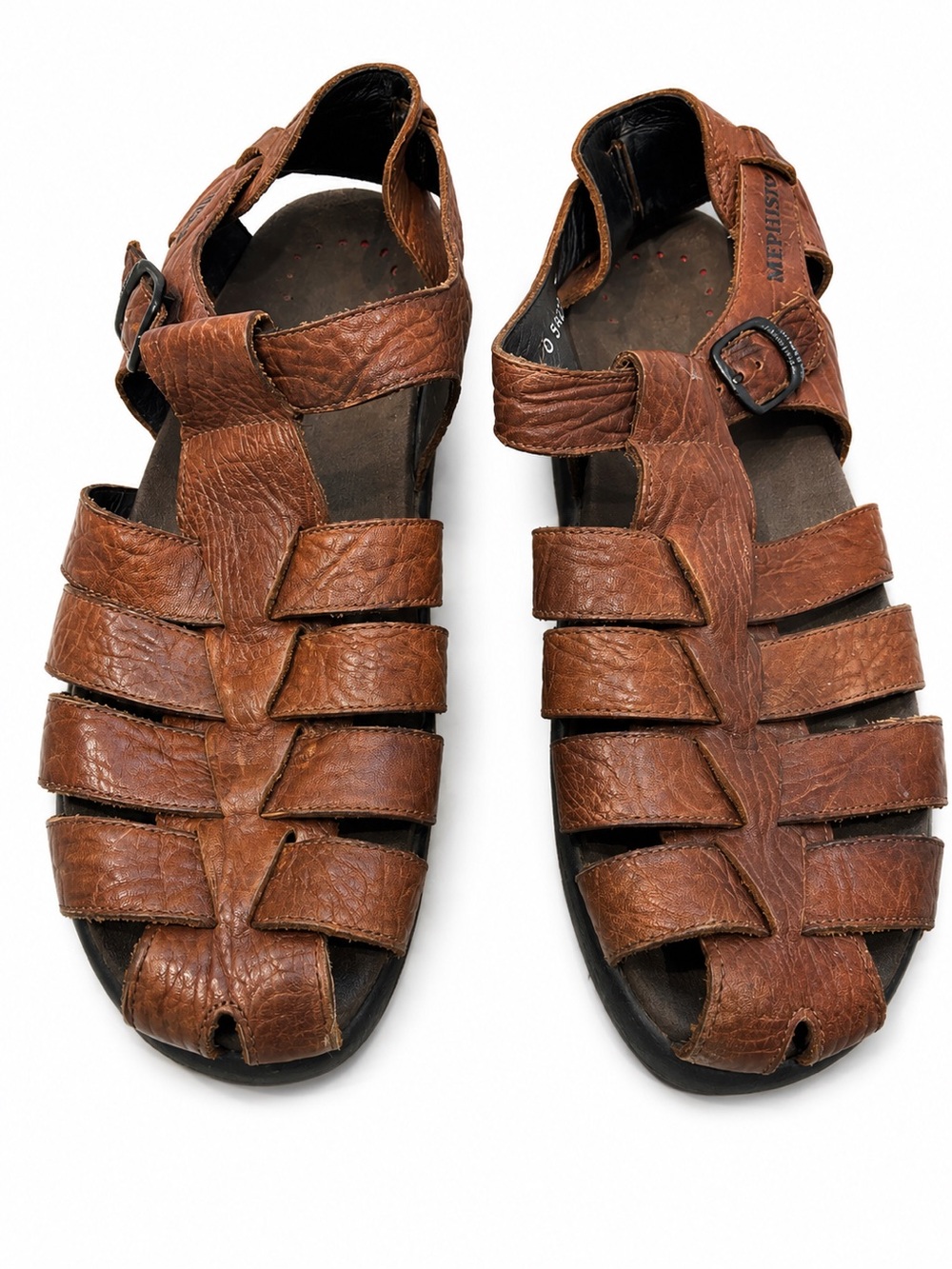 Mephisto Men’s Brown Leather Fisherman Sandals Size 44